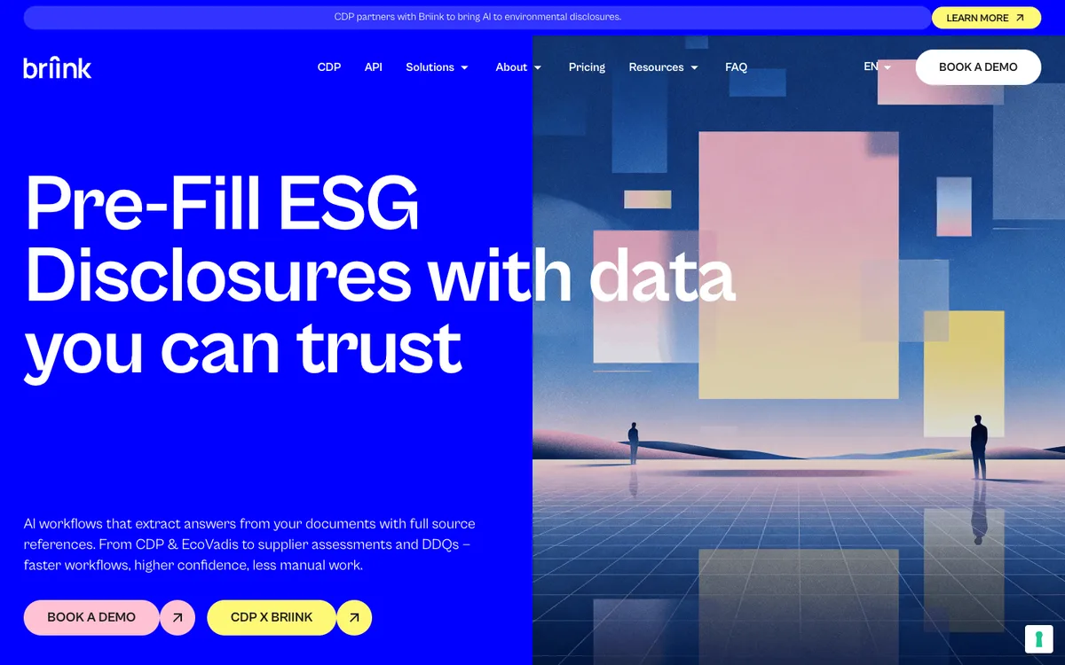 Homepage of Briink